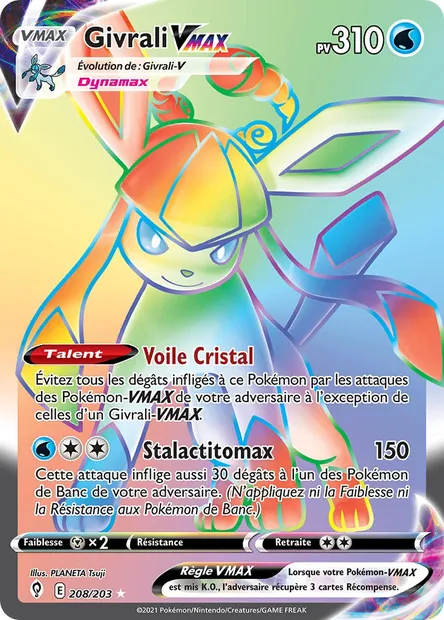 Givrali VMAX, carte Pokémon EVS 208 — extension Évolution Céleste
