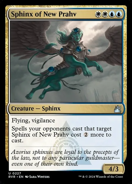 Sphinx of New Prahv, Magic card RVR 227 — Ravnica Remastered set