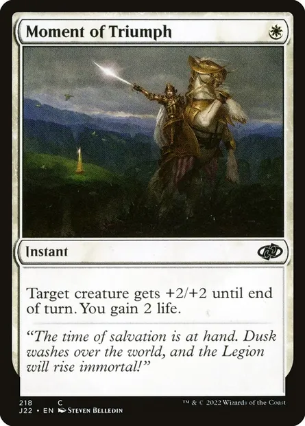 Moment of Triumph, Magic card J22 218 — Jumpstart 2022 set