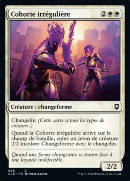 Cohorte irrégulière, carte Magic CLB 696 — extension Commander Légendes : la bataille de la Porte de Baldur
