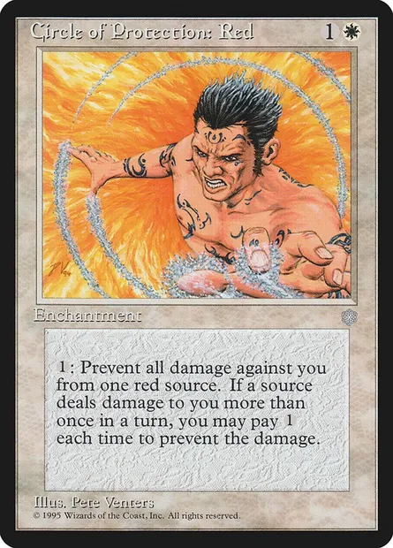 Cercle de protection : rouge, carte Magic ICE 15 — extension Ere Glaciaire