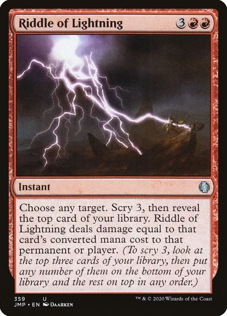 Riddle of Lightning, Magic card JMP 359 — Jumpstart set