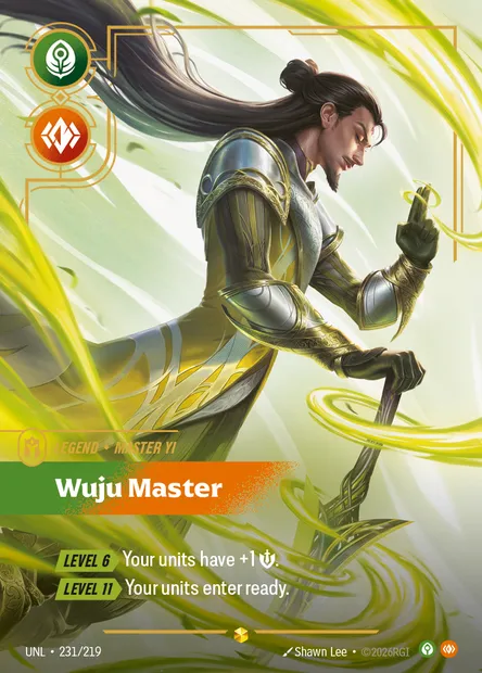 Wuju Master, carte Riftbound UNL 231 — extension Unleashed