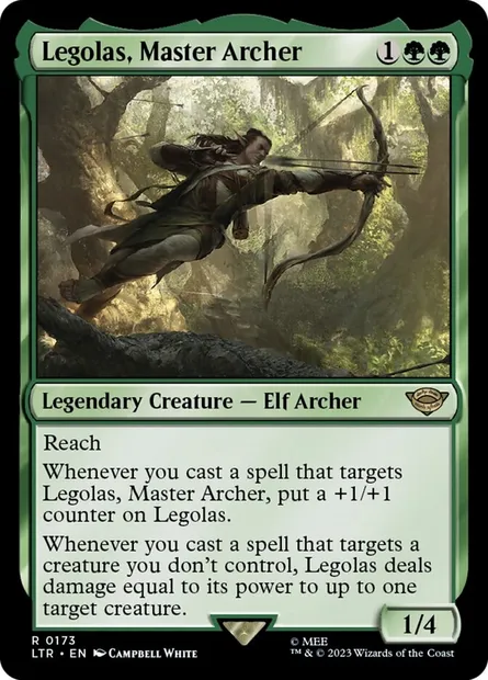 Legolas, Master Archer, Magic card LTR 173 — The Lord of the Rings: Tales of Middle-earth set