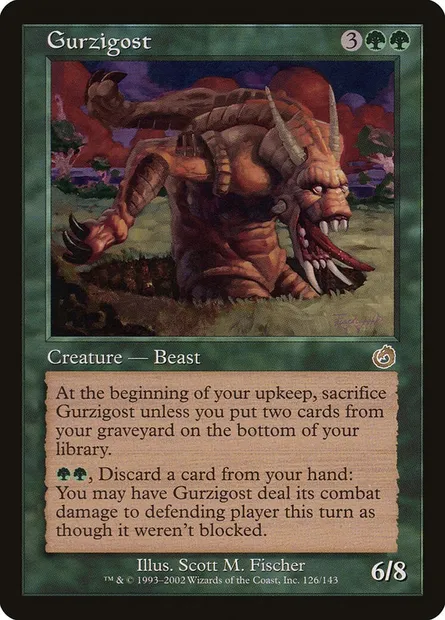 Gurzigost, carte Magic TOR 126 — extension Tourment