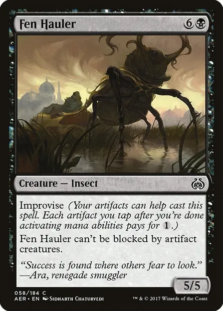 Fen Hauler, Magic card AER 58 — Aether Revolt set