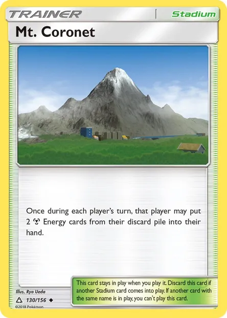 Mt. Coronet, Pokémon card UPR 130 — Ultra Prism set