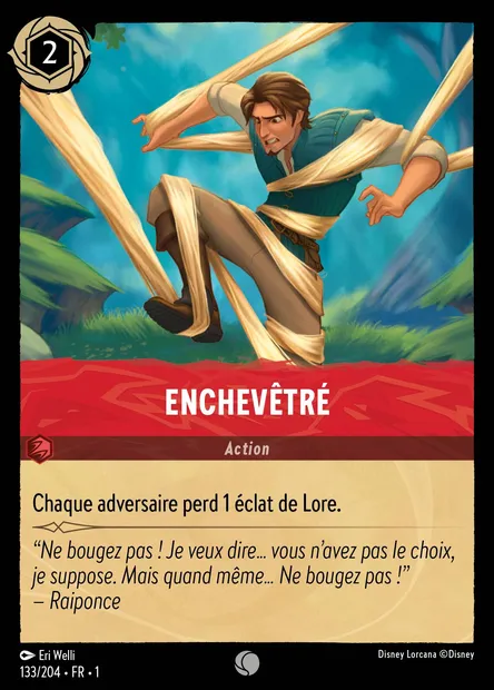 Enchevêtré, carte Disney Lorcana CH1-133 — extension Premier Chapitre