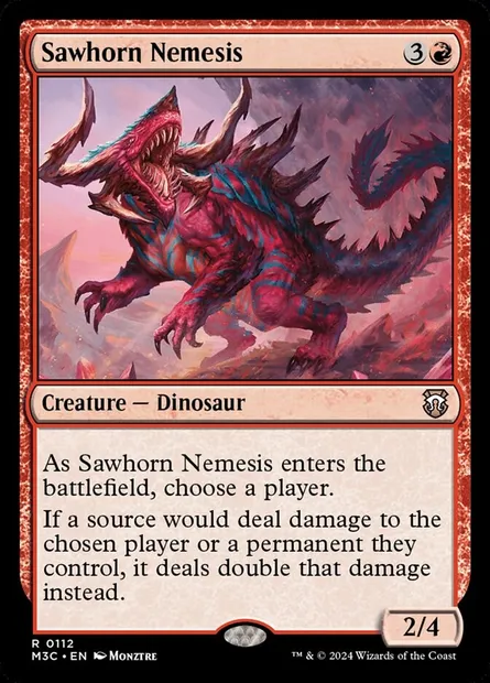 Sawhorn Nemesis, Magic card M3C 112 — Modern Horizons 3 Commander set