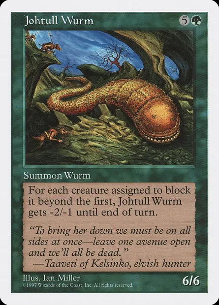 Johtull Wurm, Magic card 5ED 306 — Fifth Edition set