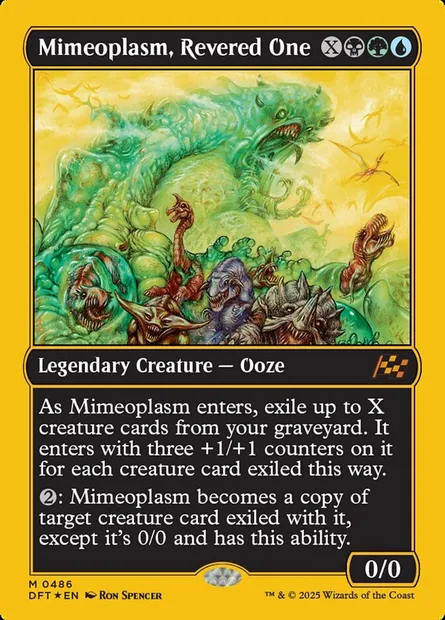 Mimeoplasm, Revered One, Magic card DFT 486 — Aetherdrift set
