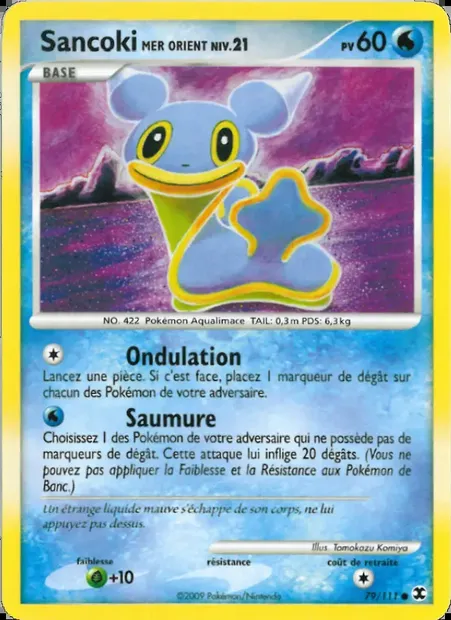 Sancoki Mer Orient Niv. 21, carte Pokémon RR 79 — extension Rivaux Émergeants