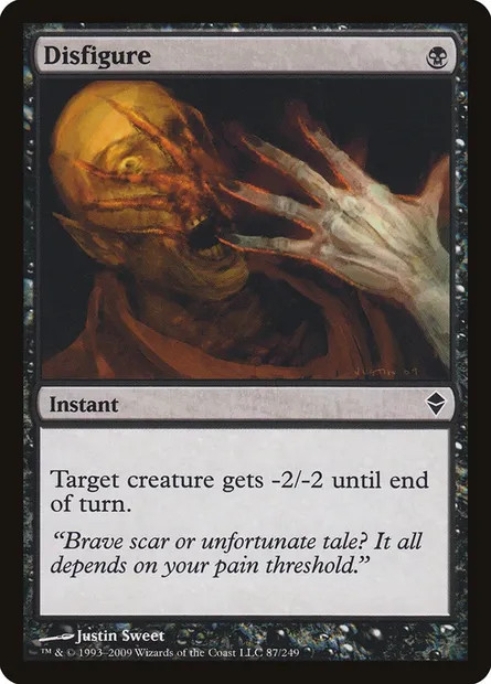 Disfigure, Magic card ZEN 87 — Zendikar set