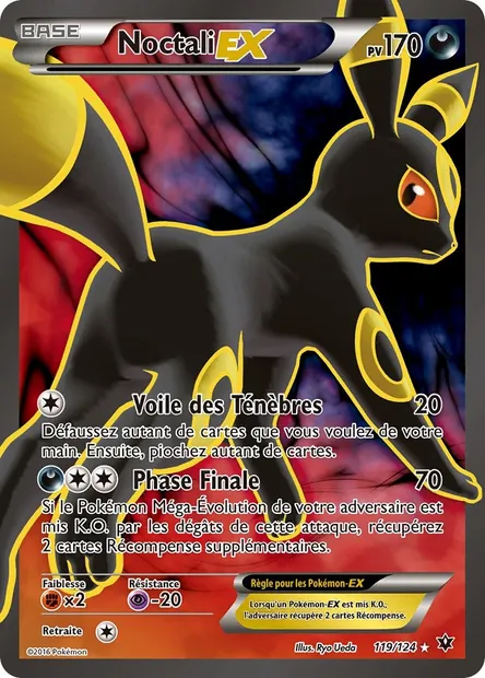 Noctali EX, carte Pokémon FCO 119 — extension Impact des Destins