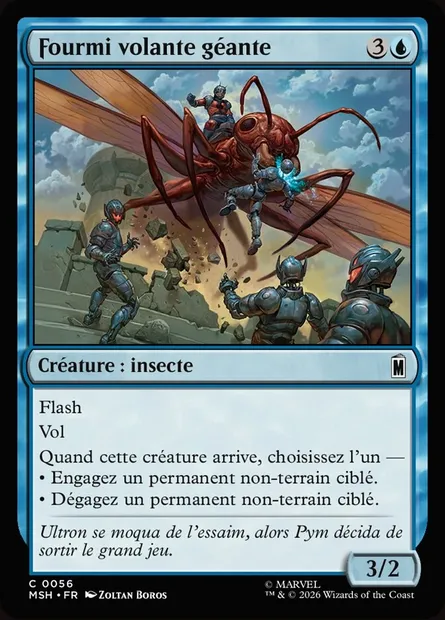 Fourmi volante géante, carte Magic MSH 56 — extension Marvel Super Heroes