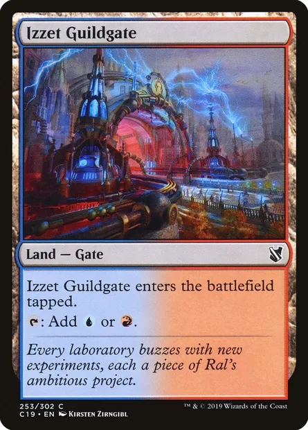 Izzet Guildgate, Magic card C19 253 — Commander 2019 set