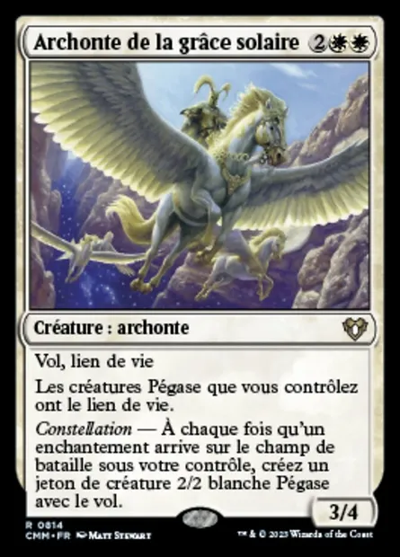 Archonte de la grâce solaire, carte Magic CMM 814 — extension Commander Masters