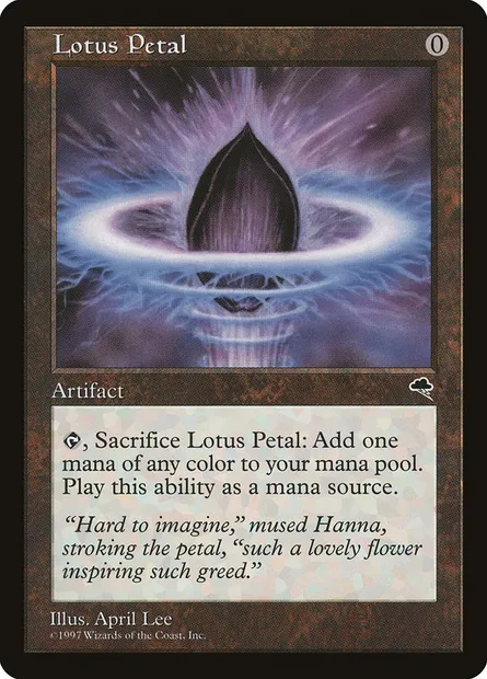 Lotus Petal, Magic card TMP 294 — Tempest set