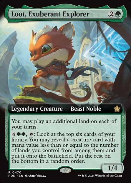 Loot, Exuberant Explorer, Magic card FDN 470 — Foundations set