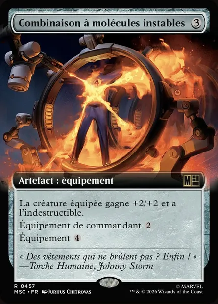 Combinaison à molécules instables, carte Magic MSC 457 — extension Marvel Super Heroes Commander