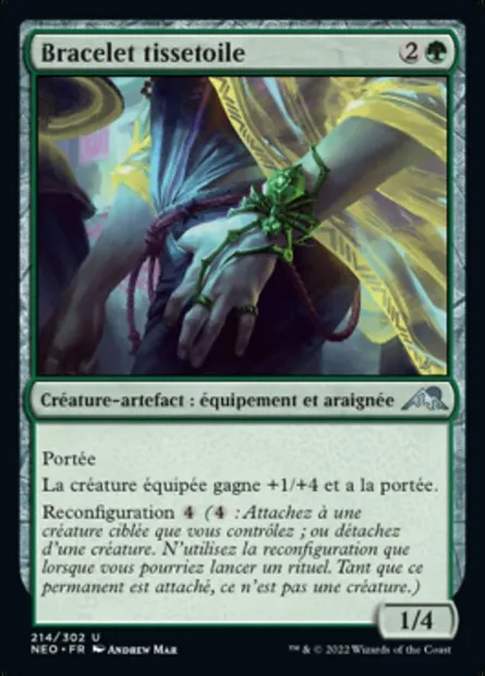 Bracelet tissetoile, carte Magic NEO 214 — extension Kamigawa: La Dynastie Néon