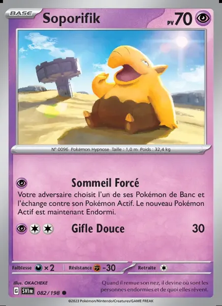 Soporifik, carte Pokémon SVI 082 — extension Écarlate et Violet