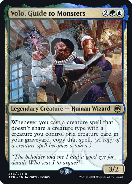 Volo, guide des monstres, carte Magic PAFR 238a — extension Adventures in the Forgotten Realms Promos