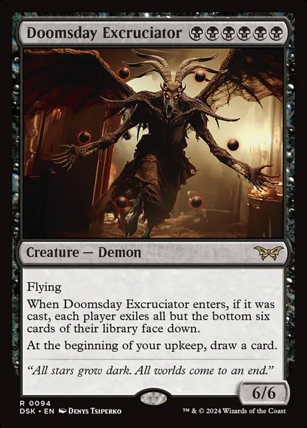 Doomsday Excruciator, Magic card DSK 94 — Duskmourn: House of Horror set