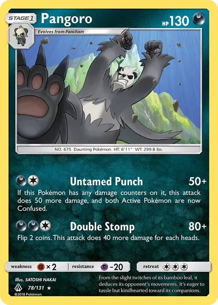 Pangoro, Pokémon card FLI 78 — Forbidden Light set
