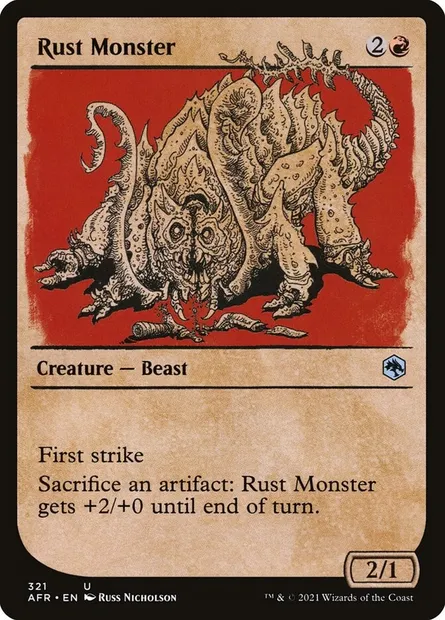 Rust Monster, Magic card AFR 321 — Adventures in the Forgotten Realms set