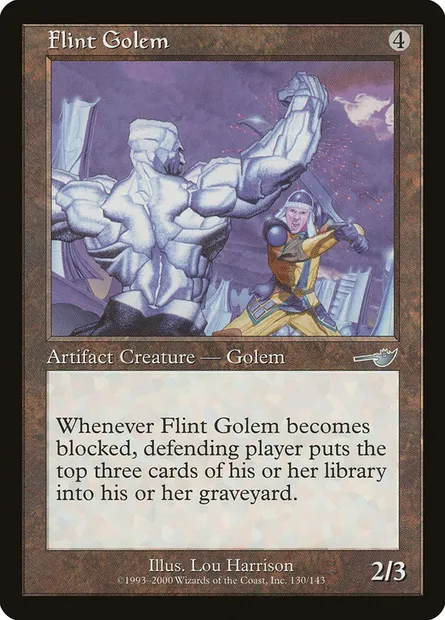 Flint Golem, Magic card NEM 130 — Nemesis set