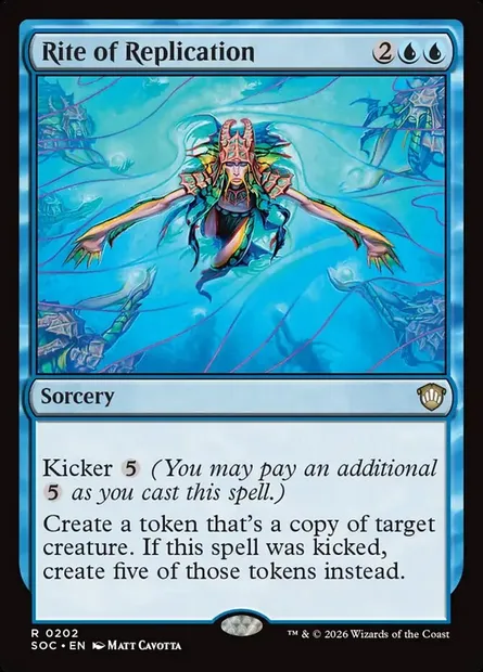 Rite of Replication, Magic card SOC 202 — Secrets of Strixhaven Commander set