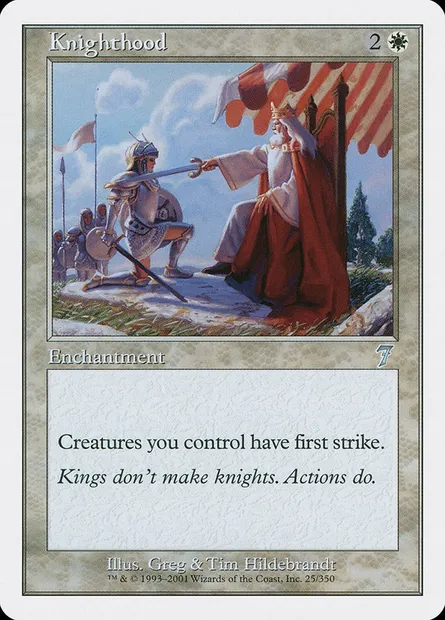 Knighthood, Magic card 7ED 25 — Seventh Edition set