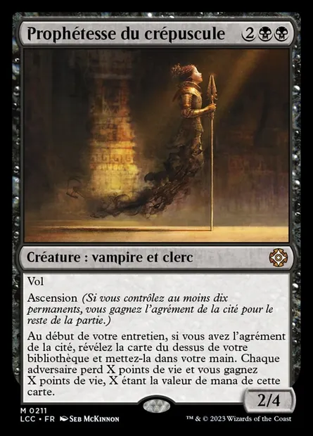 Prophétesse du crépuscule, carte Magic LCC 211 — extension The Lost Caverns of Ixalan Commander