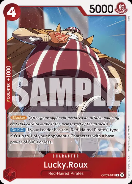 Lucky.Roux, One Piece card OP09-015 — EMPERORS IN THE NEW WORLD set