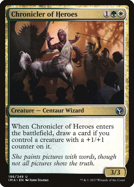 Chroniqueur de héros, carte Magic IMA 196 — extension Iconic Masters