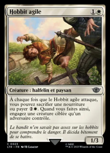 Hobbit agile, carte Magic LTR 23 — extension Le Seigneur des Anneaux : chroniques de la Terre du Milieu