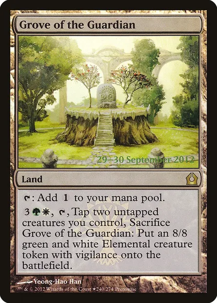 Grove of the Guardian, Magic card PRTR 240★ — Return to Ravnica Promos set