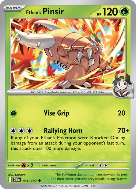 Ethan's Pinsir, Pokémon card DRI 001 — Destined Rivals set