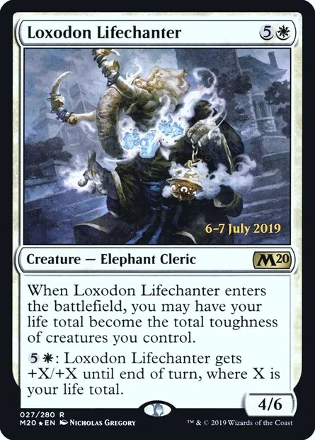 Loxodon Lifechanter, Magic card PM20 27s — Core Set 2020 Promos set