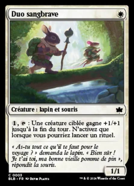 Duo sangbrave, carte Magic BLB 3 — extension Bloomburrow