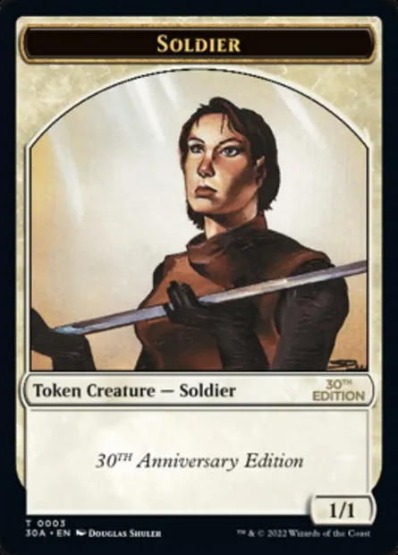 Soldier, Magic card T30A 3 — 30th Anniversary Tokens set