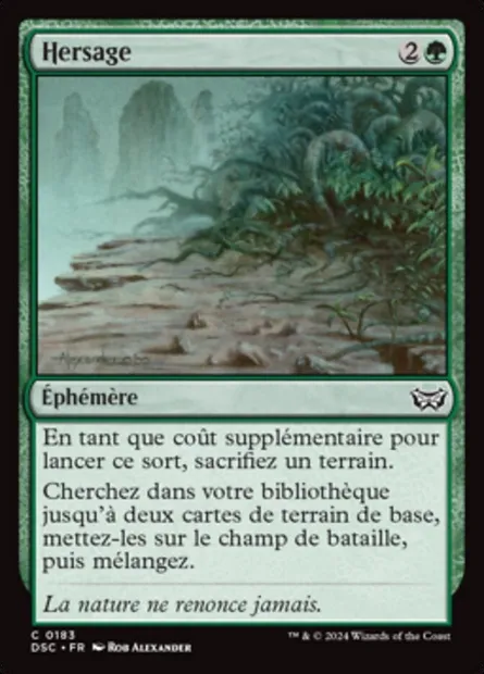 Hersage, carte Magic DSC 183 — extension Duskmourn: House of Horror Commander