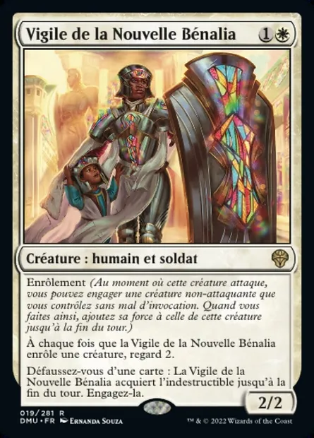 Vigile de la Nouvelle Bénalia, carte Magic DMU 19 — extension Dominaria Uni