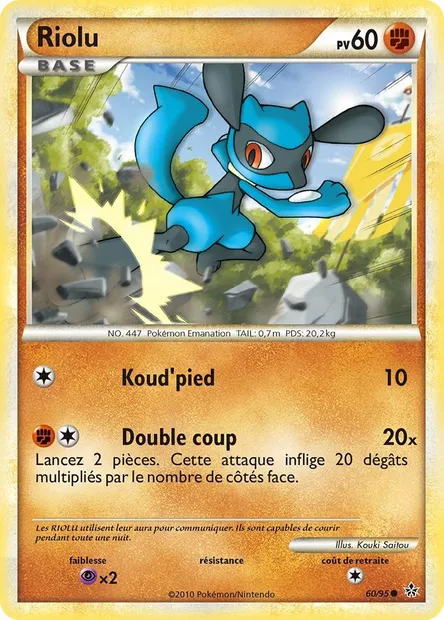 Riolu, carte Pokémon UL 60 — extension Déchaînement