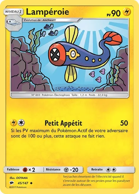 Lampéroie, carte Pokémon BUS 45 — extension Ombres Ardentes