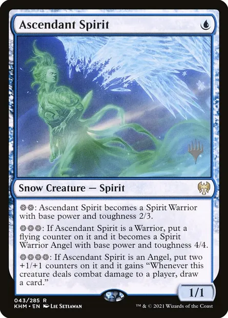 Ascendant Spirit, Magic card PKHM 43p — Kaldheim Promos set