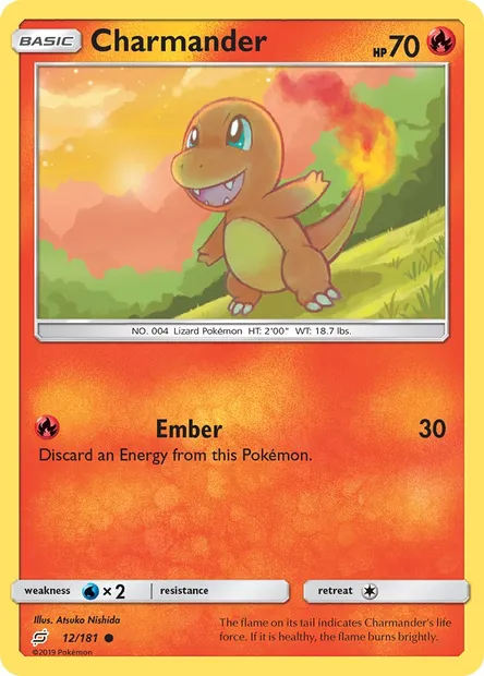 Charmander, Pokémon card TEU 12 — Team Up set