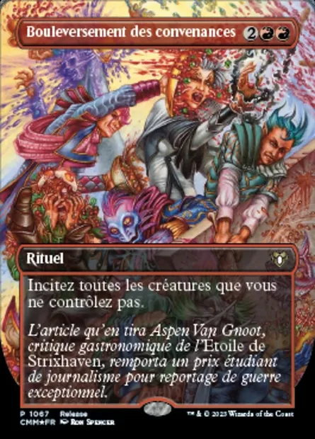 Bouleversement des convenances, carte Magic CMM 1067 — extension Commander Masters