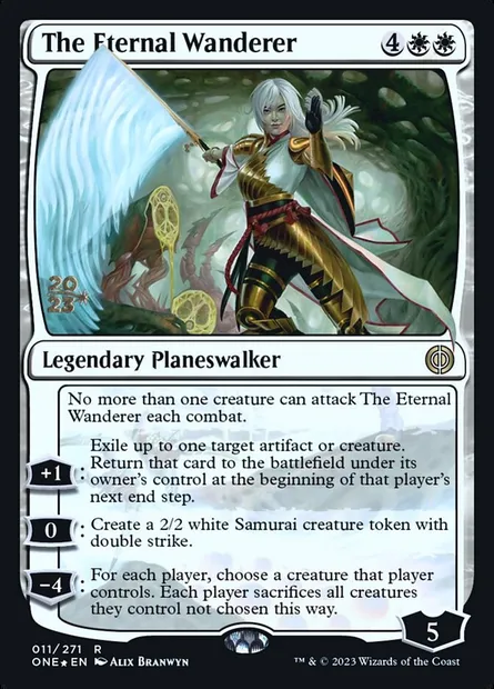 L'éternelle Vagabonde, carte Magic PONE 11s — extension Phyrexia: All Will Be One Promos